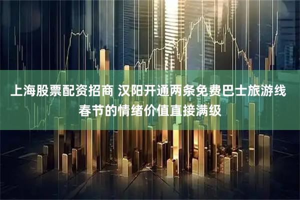 上海股票配资招商 汉阳开通两条免费巴士旅游线 春节的情绪价值直接满级